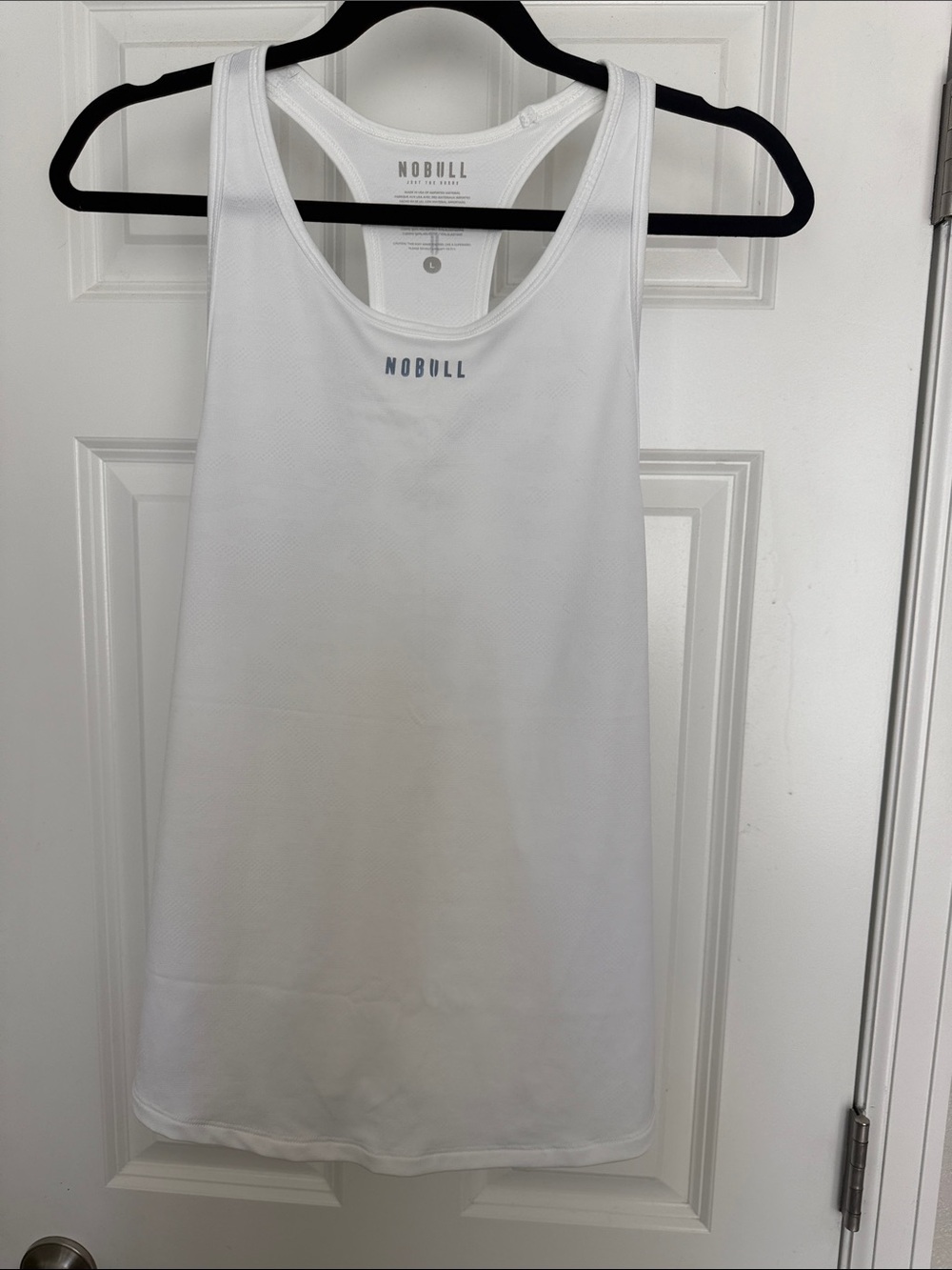 NOBULL White Racerback Performance Tank Top Women’s Large Athletic Gym